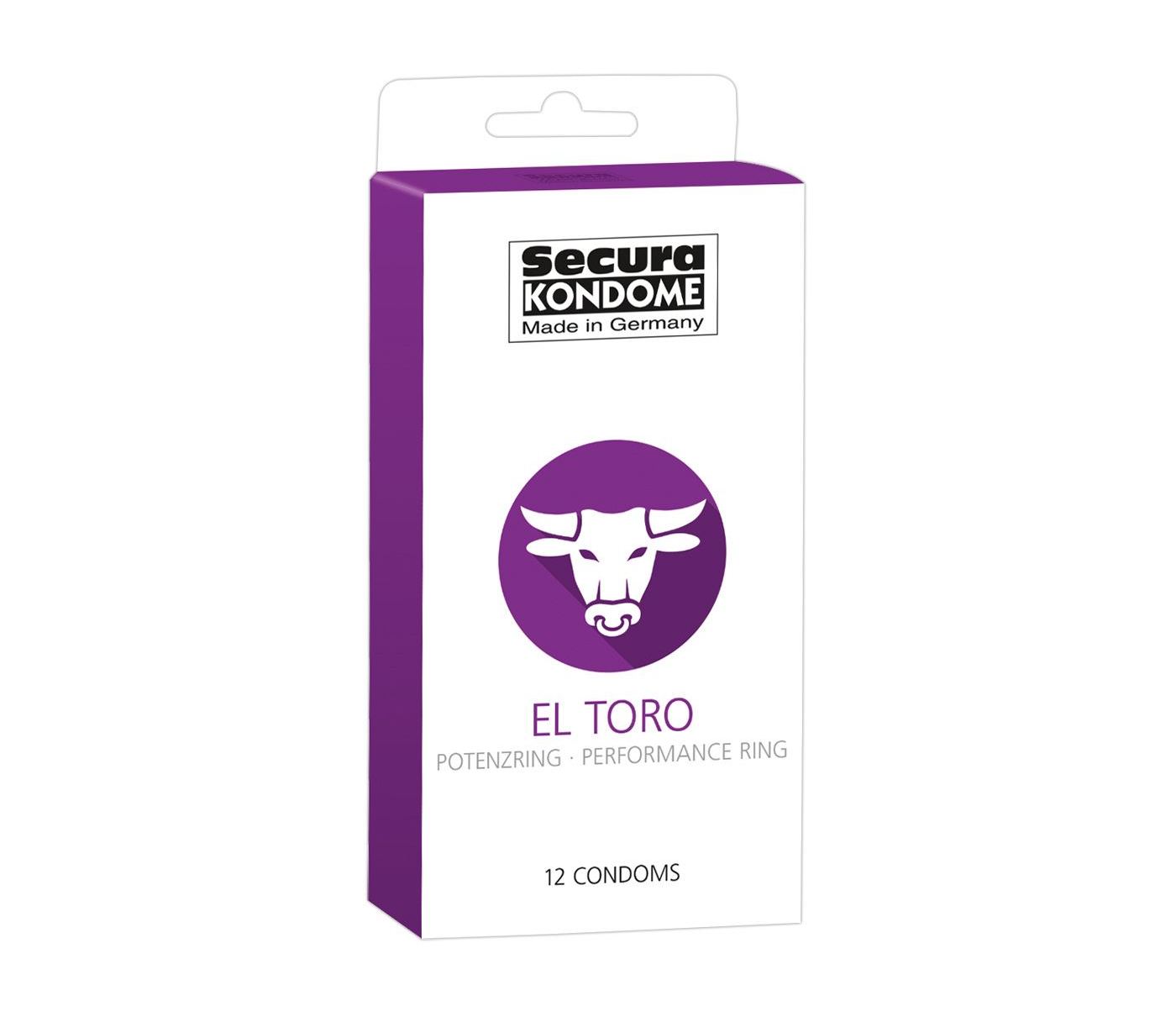 Balení kondomů značky Secura - El Toro