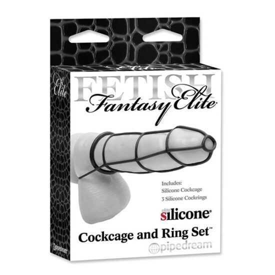 Fetish Fantasy Elite Cockcage and Ring Set klec na penis
