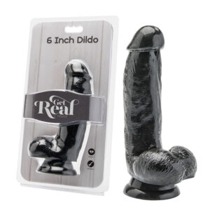 Get Real 6 Inch with balls realistické dildo  Black