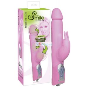 SMILE Bunny - vibrátor s ramenem na klitoris (růžový)