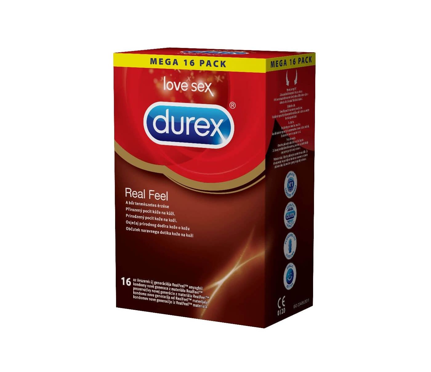 nelatexové kondomy DUREX REAL FEEL pro přirozený požitek - 16 ks